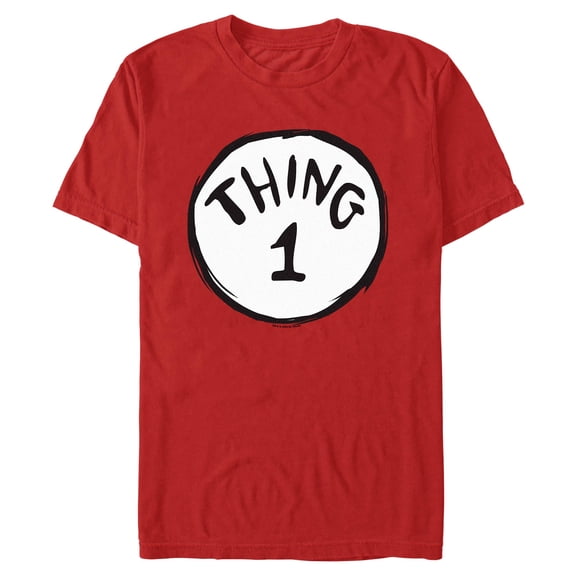 Mens Dr. Seuss Thing 1 Classic Badge T Shirt