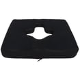 thumbnail image 1 of Cojín para prevenir escaras, transpirable y de rebote lento para hemorroides, con funda para personas postradas en cama y paralizadas, color negro., 1 of 14