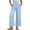 Blue, variant on Krdevn Womens Pants - Women's Casual Loose Fit Straight Leg Pants Elastic Waist Comfortable Daily Wear Pure Color Trousers for Spring and Season,Pants for Women,Size:S