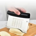 thumbnail image 2 of Aiivioll 2 in 1 Dough Pastry Scraper Chopper/Stainless Steel Dough Scraper Cutter with Ergonomic Rubber Non-Slip Grip/Dough Scraper Cutter/Pro Pastry Pizza Cutter Chopper (Black), 2 of 6