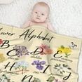 thumbnail image 4 of Flower Alphabet Throw Blanket Gift for Girl Boy Flower Lover,Unique Alphabet Gift Flower Room Decor Blanket for Teen Kid,Educational Blanket for Child Birthday 50''''x60''''for Teens, 4 of 6