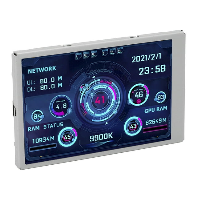 Computer Screen, 360° Rotation Clear Display Mini Monitor For Machine