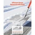 thumbnail image 3 of Snow Shovel 14 Inch Wide Aluminum Blade, D-Shaped Comfort Grip, Large Capacity for Shoveling/Pushing Snow on Driveways, Cars, Camping, 3 of 10