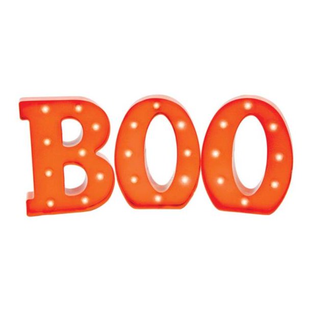 Sienna N4S0VE13 A Mené le Signe de Boo d'Halloween Actionné par Batterie Orange