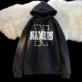 thumbnail image 3 of Sudaderas para hombre, ropa para hombre, sudaderas con capucha de algodón estéticas blancas con estampado de letras, novedad y estilo de otoño, precio bajo, 3 of 5