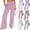 #01 Pink, variant on Womens Vertical Striped Palazzo Pants Smocked High Waist Wide Leg Casual Trousers Summer Beach Vacation Bottoms with Pockets ,L,#01 Blue