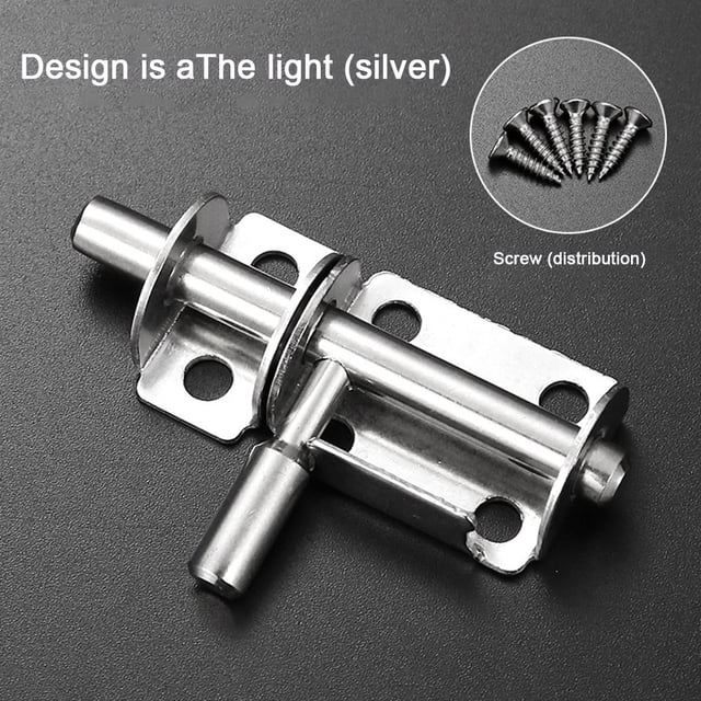 Stainless Steel Door /Latch With Screws Solid /Sliding Bolts Latch Hasp Home /Hardware Gate Safety /Toilet Door Lock Hand Tools