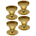 thumbnail image 4 of Portavelas de 4 piezas, bandeja para velas de pilar, decoración del hogar, candelabro de 2,4 pulgadas de alto para regalo de inauguración de la casa, BLESIY Candelero, 4 of 8