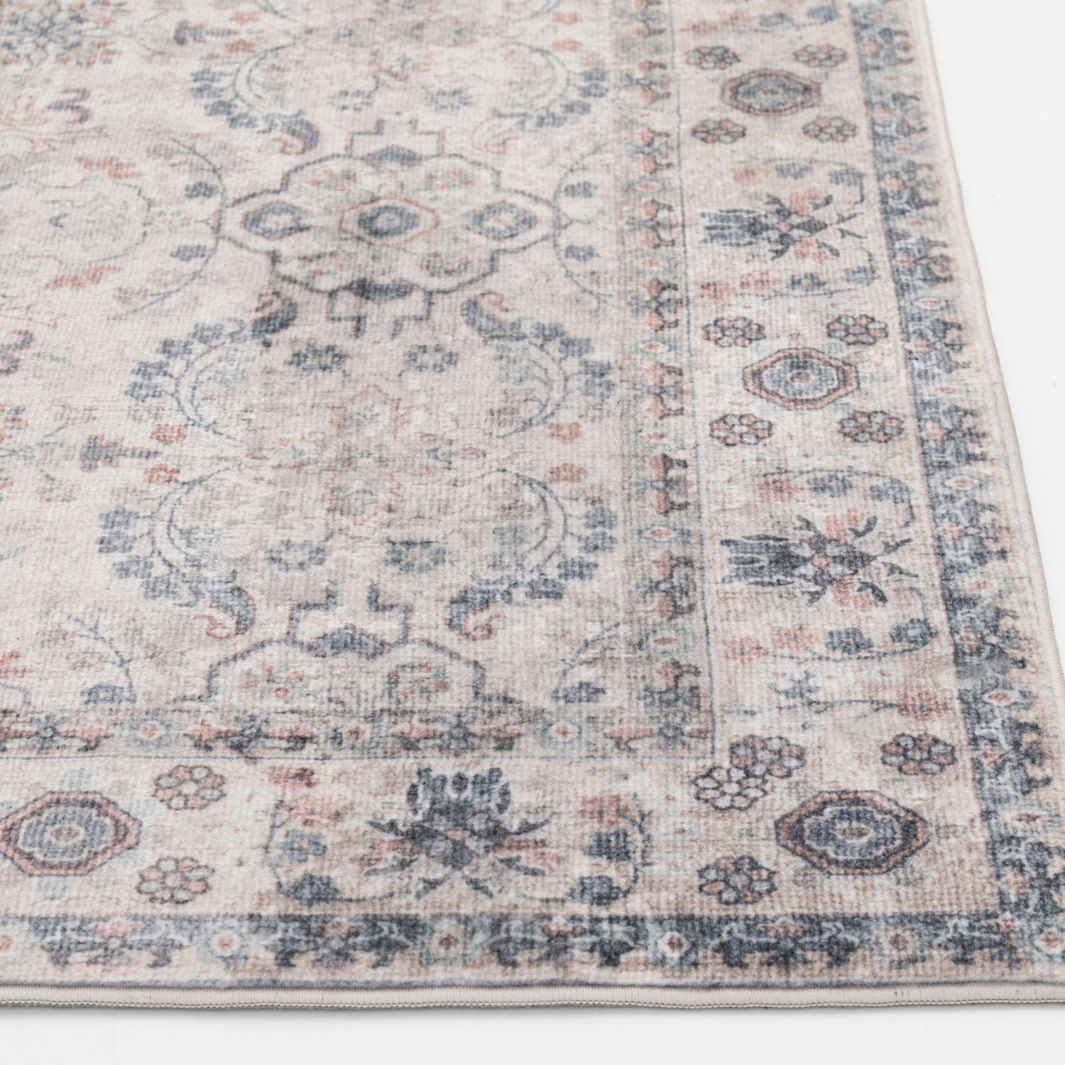 Banburry Light Grey and Dark Grey Woven Area Rug