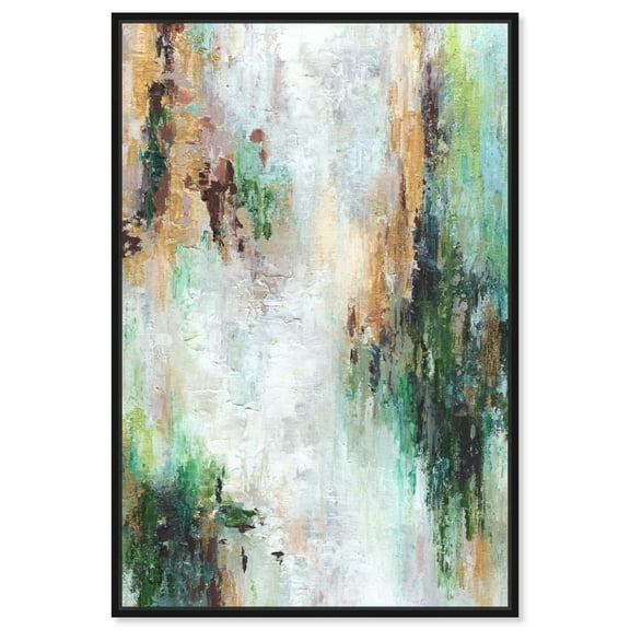 Emerald Gold Canvas Pastel Wall Art by Art Remedy, Black Frame, 10" x 15"