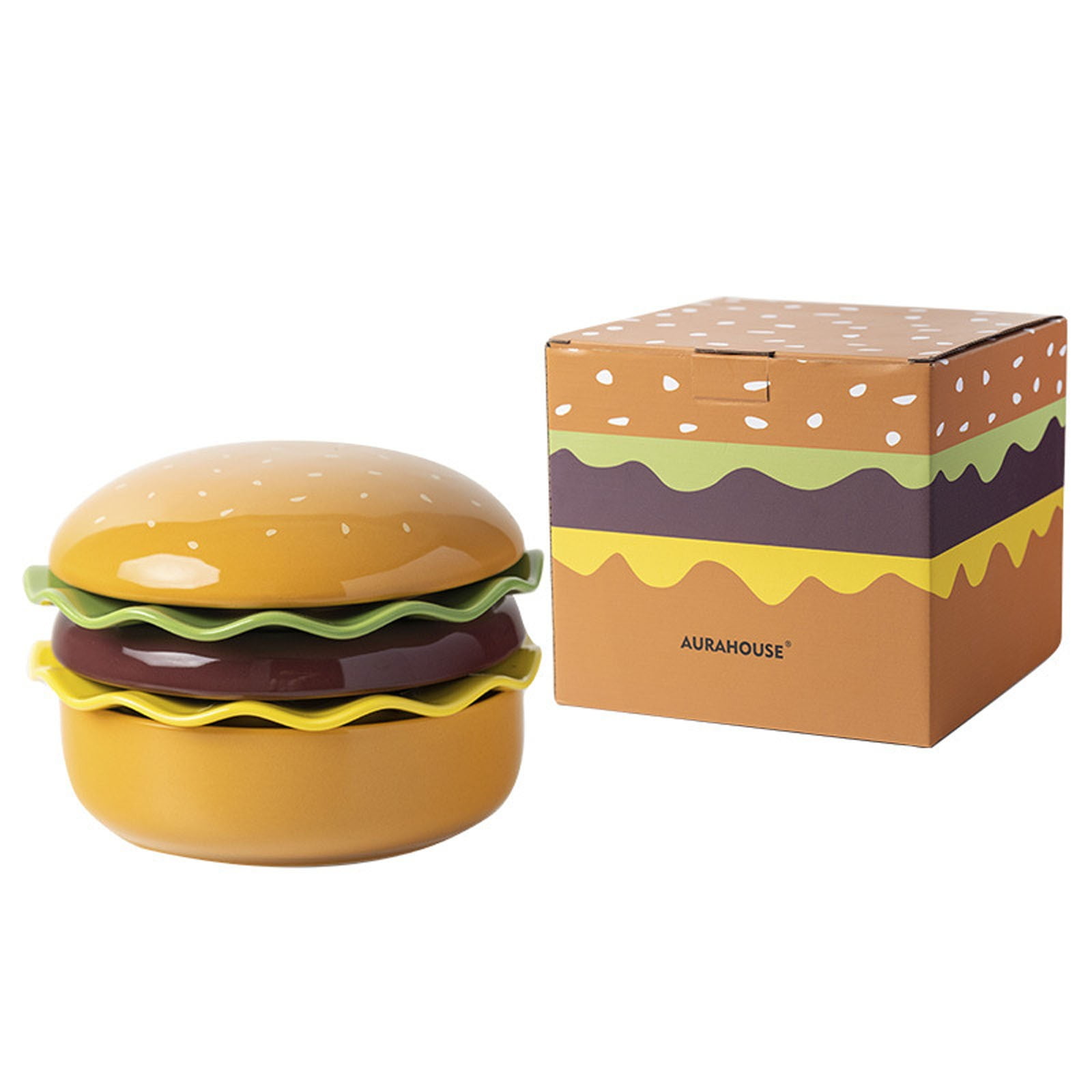 Home Kitchen Item Clearance Deals!Pcksrro originality Ceramic Tableware Gifts Household Dinner Tray Sum Tray Hamburger Tableware