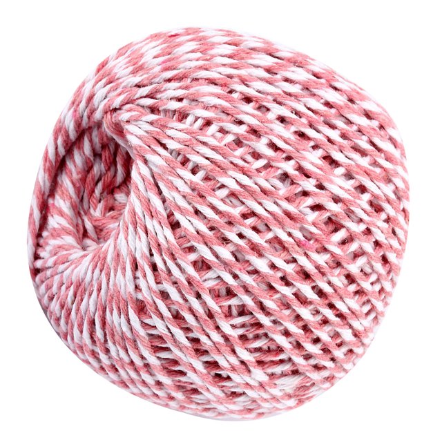 Langgg Cotton Thread Weave Socks Clothes Hats Clothing Practicing Prop Sewing Rope Multicolored 100 Meters for Beginners DIY Ropes pink + white
