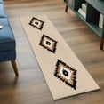 thumbnail image 3 of 2'x6' Rug Runners for Hallways Kitchen, Brown Black Boho Non Slip Entryway Beside Floor Carpet Runner, Ethnic Geometric Southwestern Washable Laundry Room Bedroom Throw Rugs Mat for Family Pet, 3 of 8