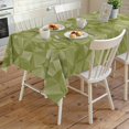 thumbnail image 4 of Sage Green Geometric Rectangle Tablecloth, Modern Stereotypic Abstract Art Waterproof & StainResistant Tablecloth, Washable Oil-proof Table Cover for Dining/Party/Wedding/Camping/Buffet 54x108 In, 4 of 9