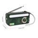 thumbnail image 2 of Radio portátil con manivela solar AM FM WB Radio dinamo multibanda con banco de energía de 2000 mAh Función de alarma SOS para emergencias en viajes de camping, 2 of 5