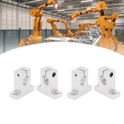 BIMZUC 4 Pcs Rail Guide Support Aluminum Alloy Linear Motion Bracket 16mm Rod Linear Shaft Support for Electronic Equipment (0.63 inches / 16 mm)