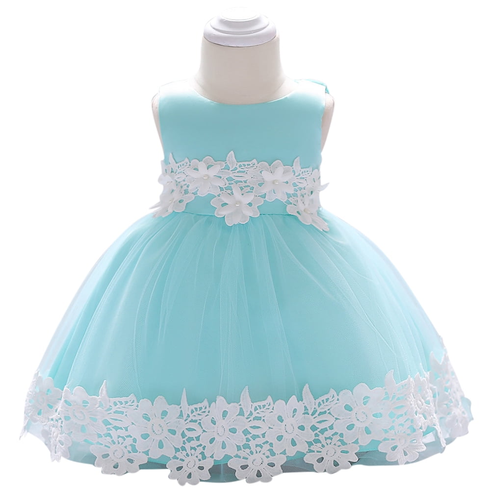 Elegant Girl Princess Bubble Dress Fashion Lace Edge Bowknot Dress Baby ...