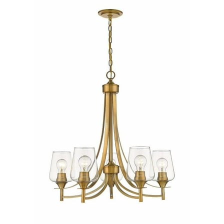 5 Light Chandelier in Shabby Chic Style 25 inches Wide By 26 inches High-Olde Brass Finish Bailey Street Home 372-Bel-4314802