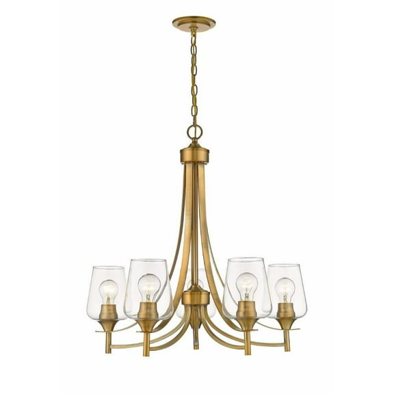 5 Light Chandelier in Shabby Chic Style 25 inches Wide By 26 inches High-Olde Brass Finish Bailey Street Home 372-Bel-4314802