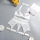 thumbnail image 5 of Conjunto de lencería sensual para mujer, de malla, para San Valentín, color blanco, talla XL Blanco XL, 5 of 9