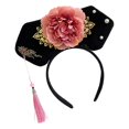 thumbnail image 2 of Tocado chino de flores Hanfu, aro para el pelo para mujeres, niñas y niños, diadema china Qing para vacaciones, cumpleaños, fiesta de boda Estilo I, 2 of 7
