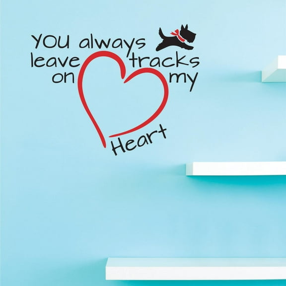Custom Decals You always leave tracks on my heart Wall Art Size: 20 Inches x 20 Inches Color: Multi