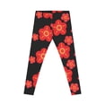 thumbnail image 3 of Soluvd Women's Red Flower Casual Leggings (AOP), 3 of 6
