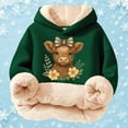 thumbnail image 4 of Kids Highland Cow Sweatshirt- Soft Lined Christmas Sweatshirts with Highland Cow Print, Cozy Warm Kids Jacket Top for Winter Outdoor Play and Holiday Activities, 4 of 5