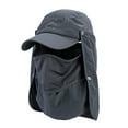 thumbnail image 1 of Quick-dry Sun Protection UV Fisherman Hat Foldable Windproof Sun Visor Hat for Fishing Camping Hiking, 1 of 10
