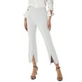 thumbnail image 4 of Inevnen Women's Split Front Cropped Pants Elastic High Waist Elegant Flare Leg Capri with Pockets, 4 of 7