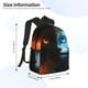 thumbnail image 2 of Easygdp Red And Blue Fire Cat Mochila Casual para Portátil, Mochila para Escuela, Viajes, Negocios, 2 of 6