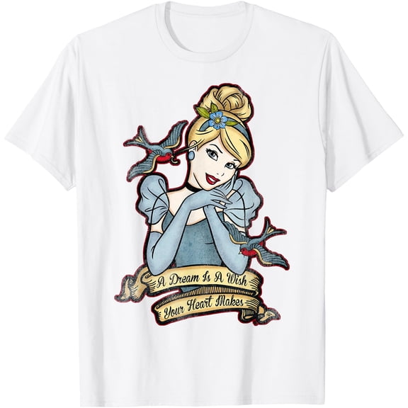 Cinderella A Dream Is A Wish Your Heart Makes DTG Print Unisex T-Shirt