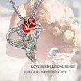 thumbnail image 3 of Heart Rose Necklace For Women Cubic Zirconia Love Pendant Necklace, Rose Pendant With Jewelry Box Birthday Gifts For Mom Wife Mothers Day Giftno Box--, 3 of 5