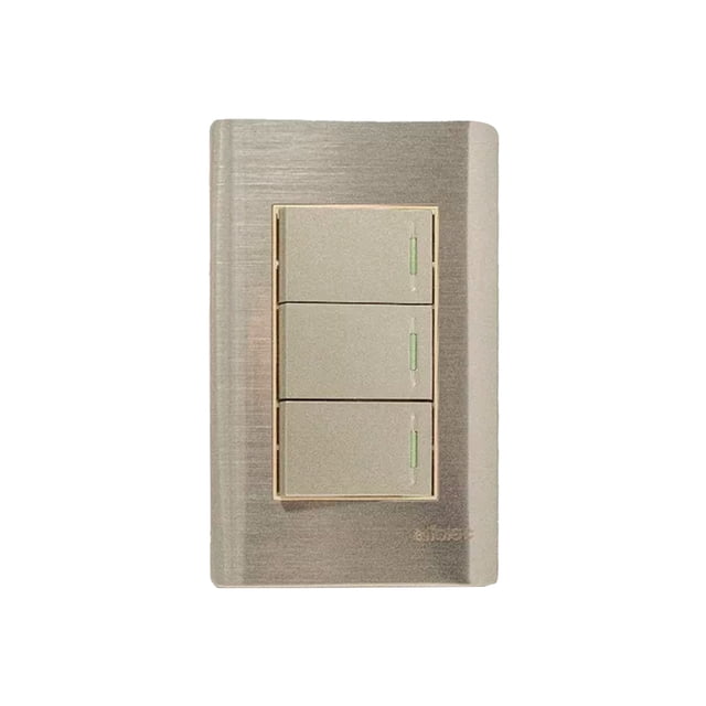 KIT DE 2 PLACAS INOX ALFA 3 APAGADORES XPL-IN3S
