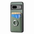thumbnail image 2 of Allytech Wallet Case for Google Pixel 7, Weave Texture TPU Cards Holder Ring Holder Kickstand Shockproof Anti-Scratch Bumper Back Cover Case for Google Pixel 7 - Green, 2 of 13