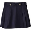 French Toast Big Girls' Peached Twill Pleated Scooter, Navy, 10