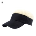 thumbnail image 2 of Walbest Men's Fashion Wig Hat Wig Baseball Hat Curved Brim Comfortable Hip Hop Fake Hair Cap, 2 of 7
