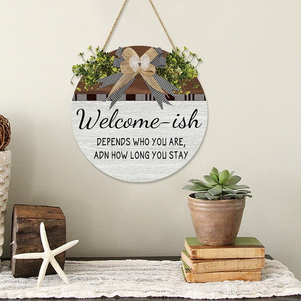 3D Welcome Hanger Funny Welcome Sign Home Outdoor Decor 11.8Inch, Door Hanger Welcome Sign Home Decor Funny Words Door Hanger