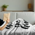 thumbnail image 3 of Grandma Soft Flannel Fleece Throw Blanket, Monochrome Words About Best Grandmother on a Grunge Inspired Dotted Background, Cozy Plush for Indoor and Outdoor Use, 70" x 90", Black White, by Ambesonne, 3 of 5