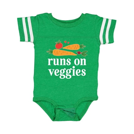 

Inktastic Vegetarian Runs on Veggies Gift Baby Boy or Baby Girl Bodysuit