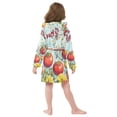 thumbnail image 7 of FORMRS Niños Bathrobe Unisex Hooded Robe Soft Plush Pajamas Sleepwear, Size 2-3T, Blue Tomatoes, 7 of 7