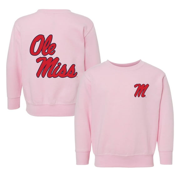 Toddler Chad & Jake Pink Ole Miss Rebels Logo Pullover Sweatshirt