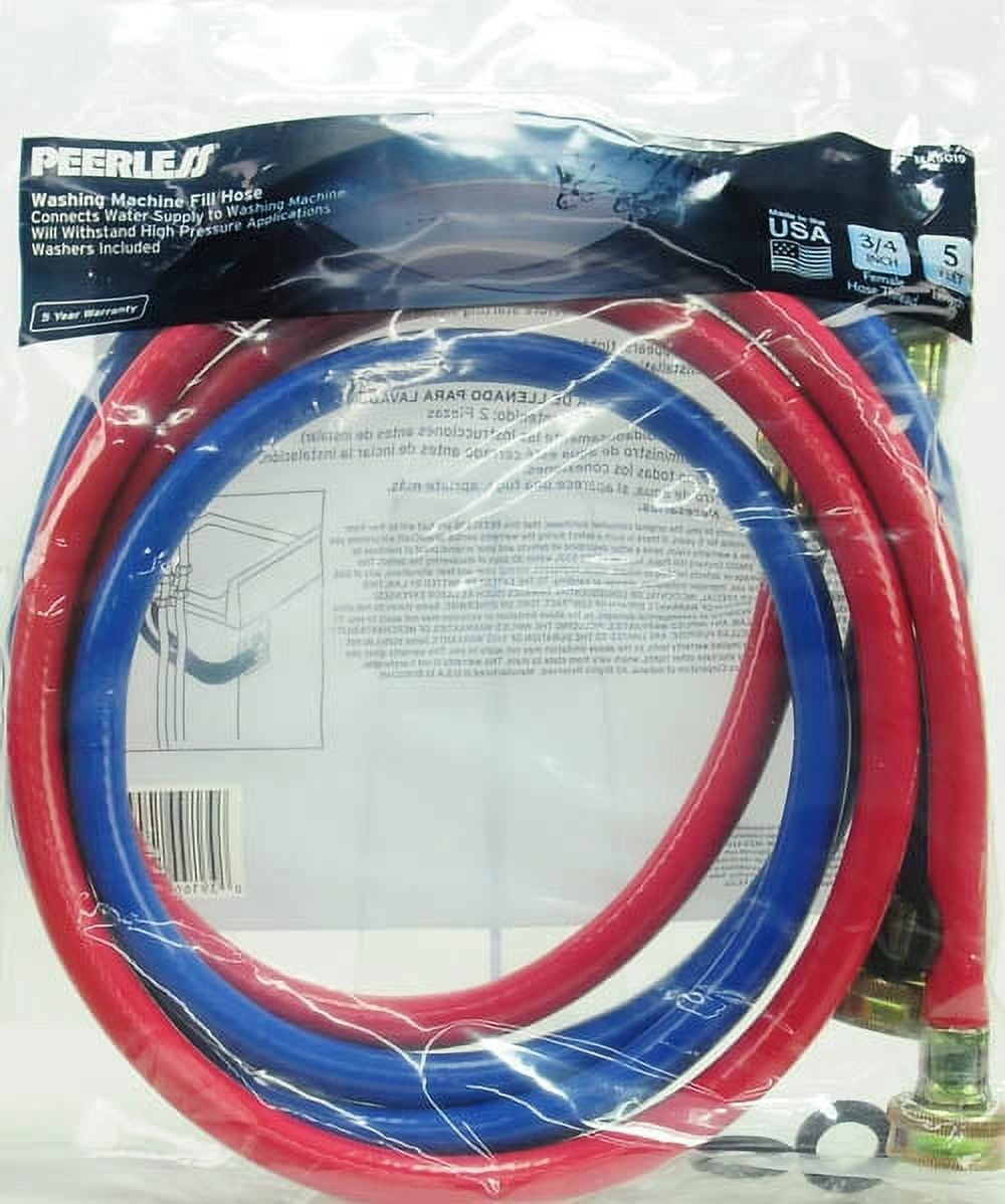 Peerless Hot and Cold Washing Machine Hose, 2 Piece