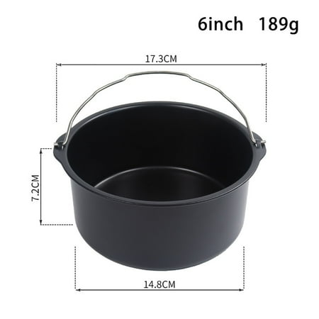

JINGT 6/7/8Inch Round Baking Mold Air Fryer Basket Tray Cake Mould Non Stick Pan