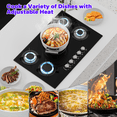 thumbnail image 5 of Graceall Kitchen Gas Stove Top with 5 Burners,Built-in Tempered Glass Gas Cooktop, LPG/NG Propane Stove Top For Cooking,NG/LPG Convertible,Thermocouple Protection,35900BTU, 5 of 7