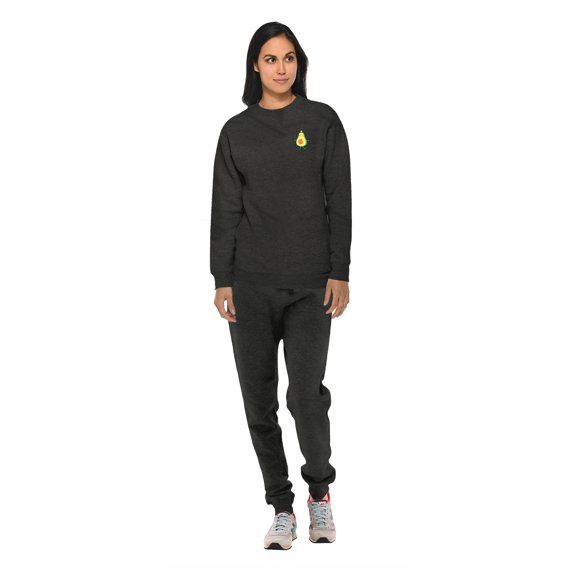 Sweatsuits 2Pcs Sets for Women Mens Tracksuit Unisex Sweatshirt and Sweatpant Tracksuit Sets Track Suit Set Super Soft High Quality Casual Sport Tops - Avocado Design on Top