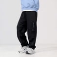 thumbnail image 6 of FYDUU Boys Pants Elastic Waist Casual Straight Leg Trousers with Zipper Pockets for Kids Relaxed Fit Sweatpants Fall Athletic Joggers Leisure Pants 11-12 Years, 6 of 9