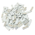 thumbnail image 1 of 50 Pieces Handmade Label Wooden 2-holes Buttons Gift Tags For Scrapbooking Craft 30mm White, 1 of 7