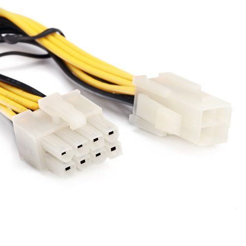 8 Pin EPS Male to P4 ATX 4 Pin Female PSU Cable Power Supply Adapter 4 ...