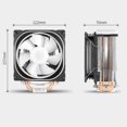 thumbnail image 4 of Ventidor enfriador CPU RGB 65,5 ventidor de refrigeración CFM 4pin disipador radiador silencioso parGA1156 / 1155 / 775 / 1366 Macarena ventiladores de refrigeración de la CPU del ordenador, 4 of 8